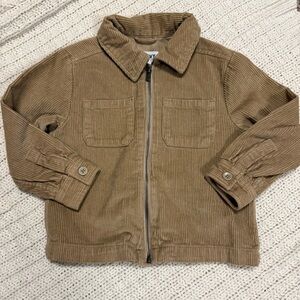 Old Navy Tan Corduroy Full Zip Shirt Jacket Shacket Boy's 5T